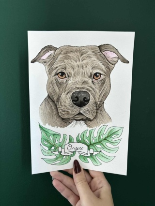 Portret z kwiatami/roślinami